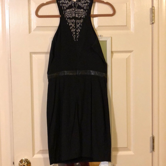 Nicole Miller white beaded black cocktail dress - Picture 4 of 5